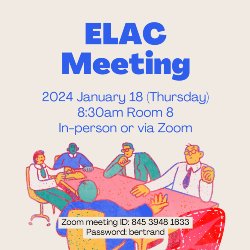 ELAC meeting details